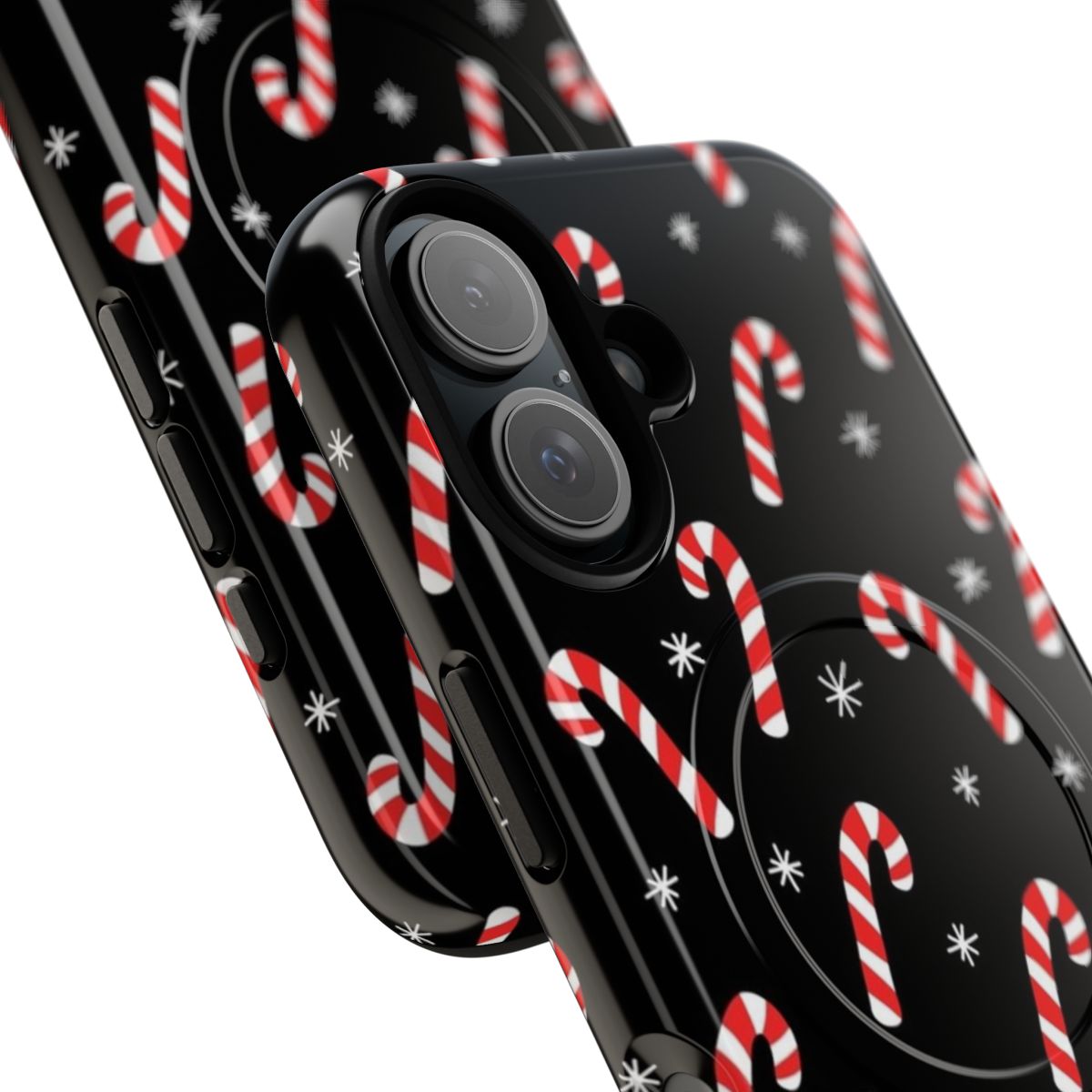 Candy cane pattern magnetic protective phone case - Detail