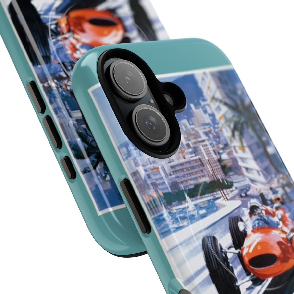 Retro Monaco F1 Classic 1965 Magnetic Phone Case - Detail