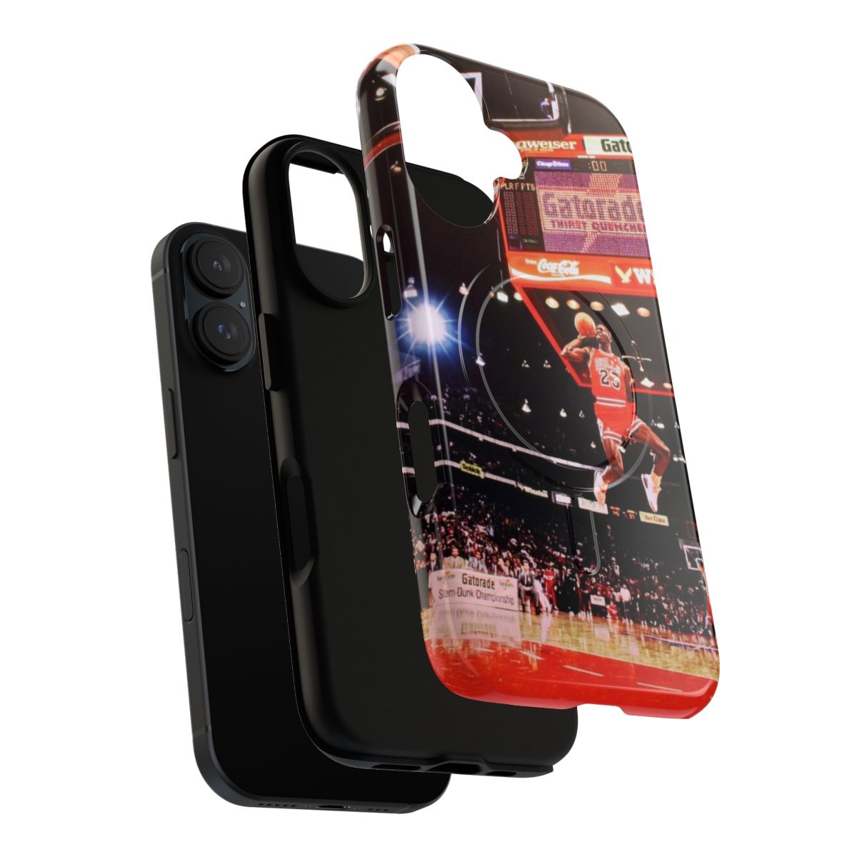 Magnetic tough phone case with Michael Jordan graphic - Layers