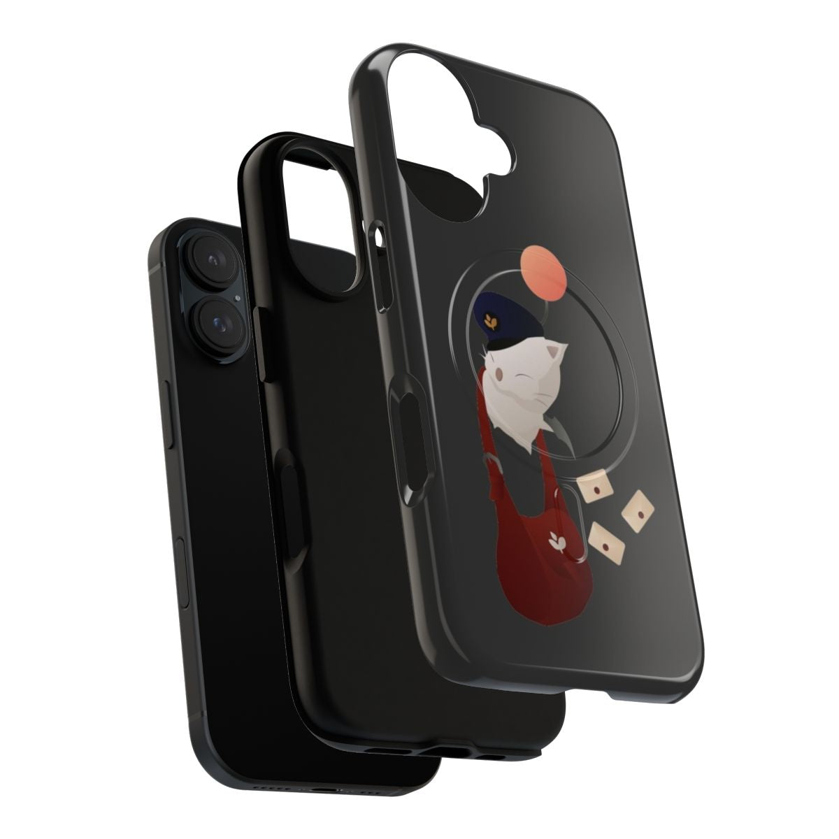 Magnetic tough phone case inspired by the Delivery Moogle from Final Fantasy XIV - Layers