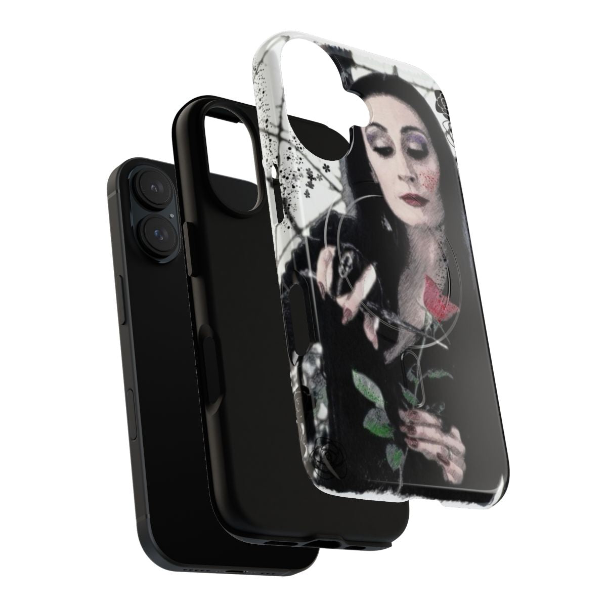 Mysterious Morticia Addams Inspired Protective Phone Case - Layers