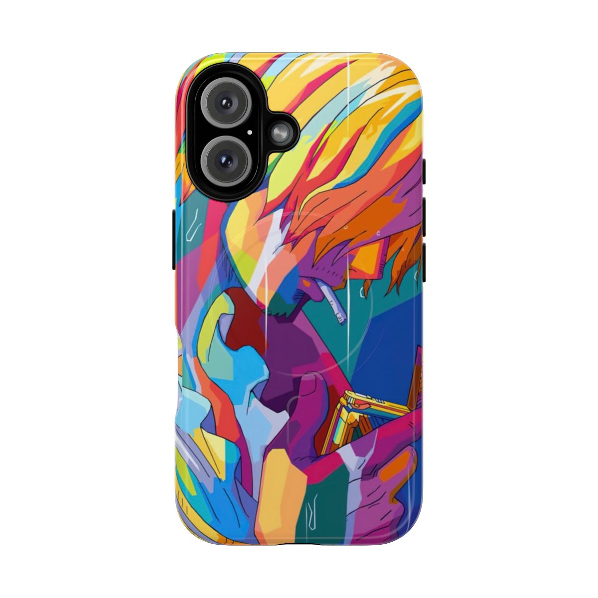 Vibrant pop art design phone case featuring characters from the hit anime series One Piece.