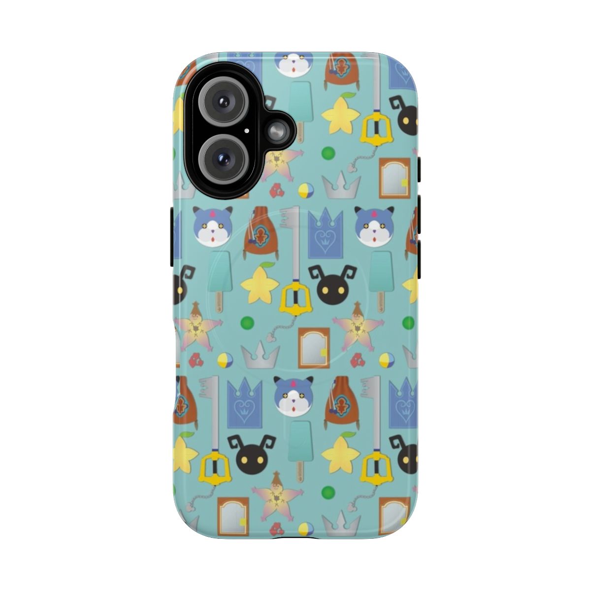 Magnetic phone case featuring popular Kingdom Hearts icons and designs