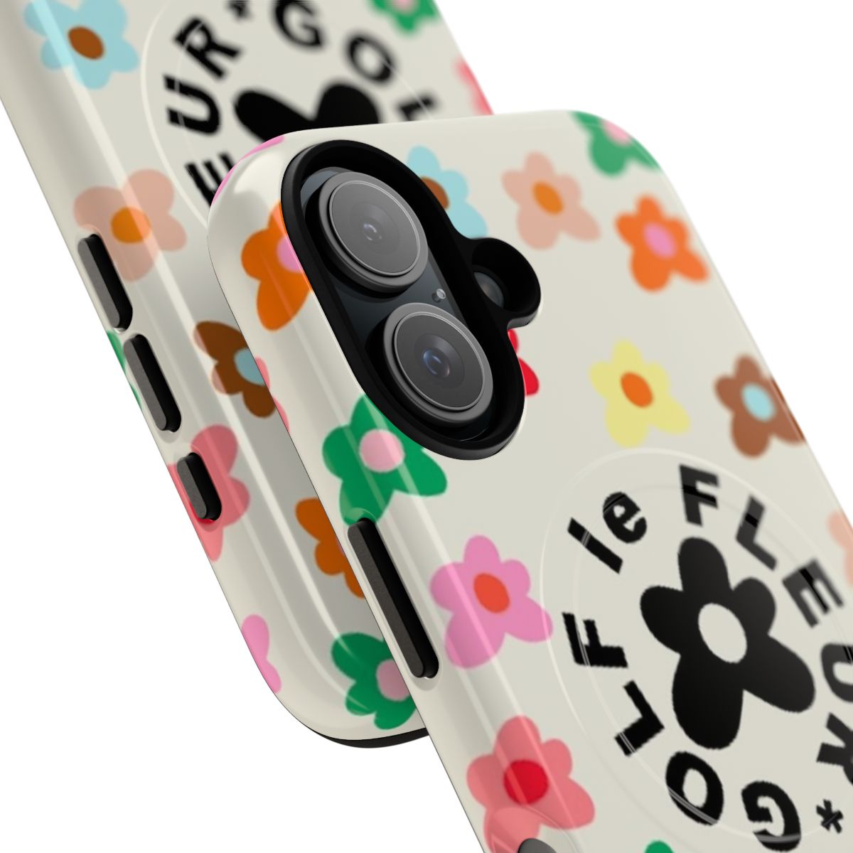 Stylish flower-themed magnetic tough phone case for Tyler the Creator fans - Detail