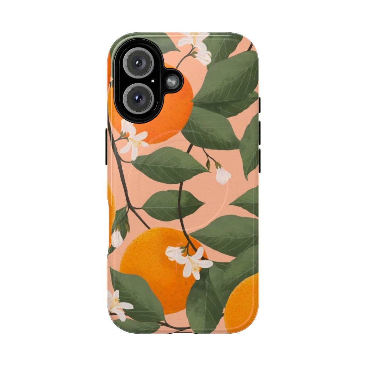 Citrus Magnetic Tough Phone Cases with tropical, boho, and gouache design