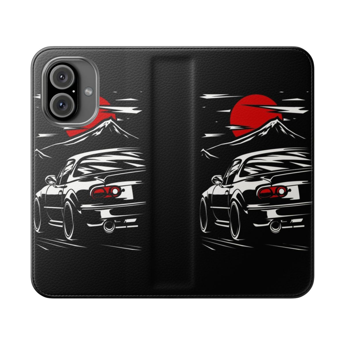 Sleek and stylish Mazda MX-5 Miata flip cover phone case for car enthusiasts