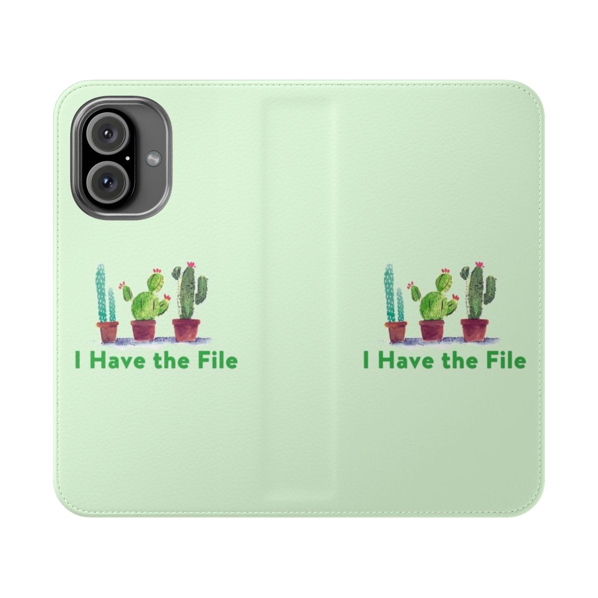 Flip cover phone case featuring characters from the TV series The Good Place