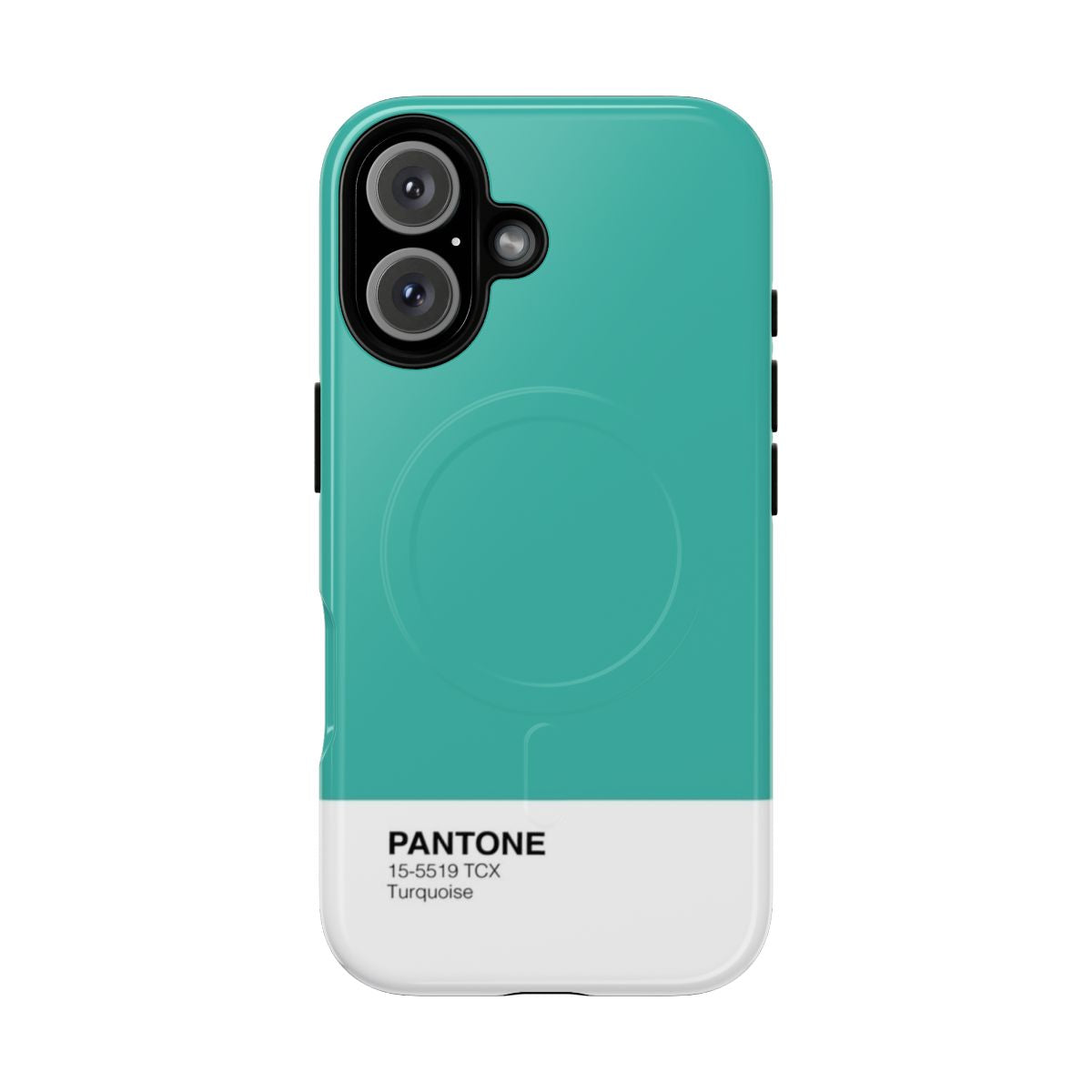 Vibrant turquoise Pantone-inspired magnetic tough phone case with high-resolution graphics