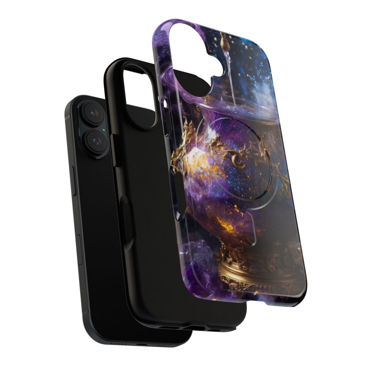 Detailed fantasy art phone case featuring a magical potion design - Layers