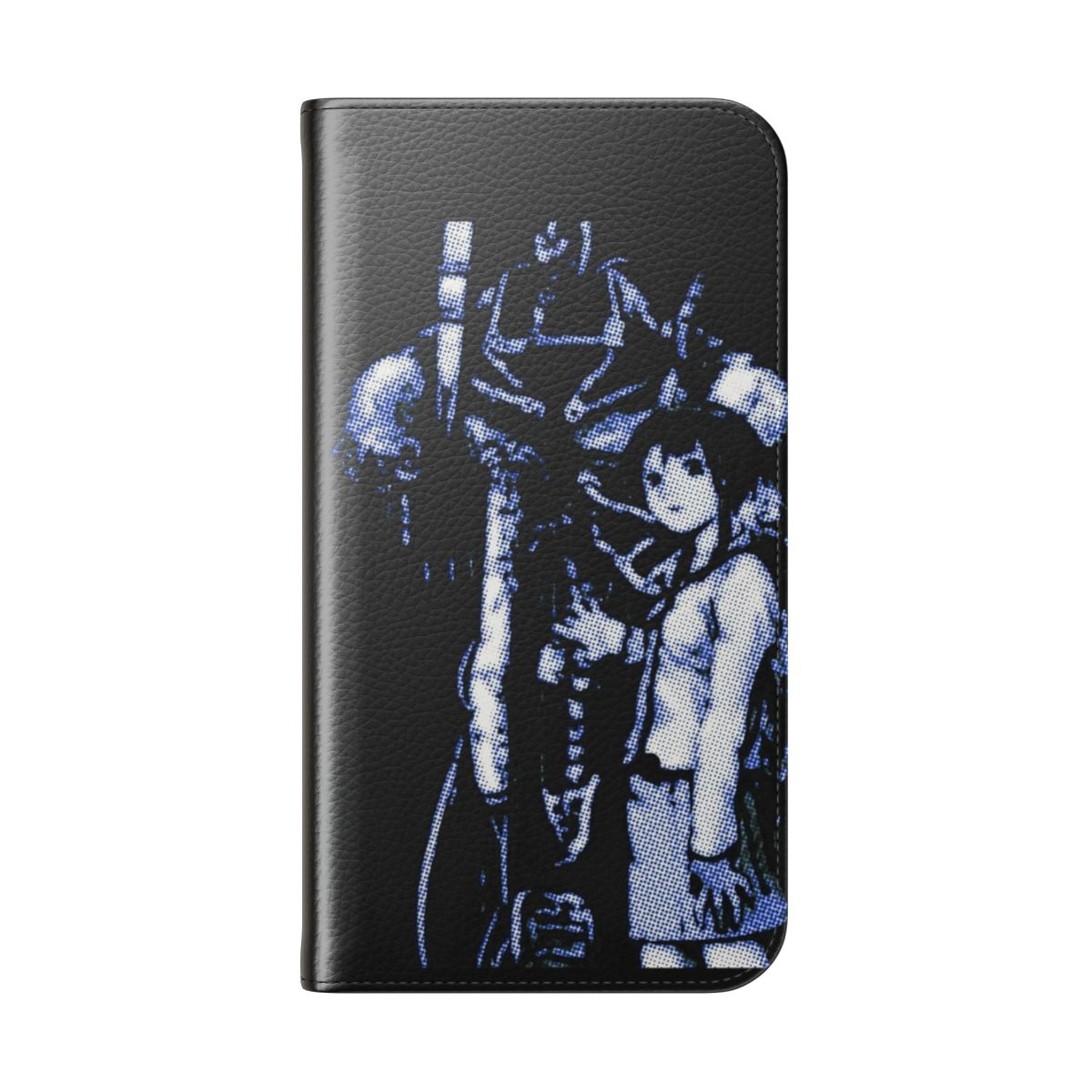 Cyberpunk-style phone case cover featuring the anime character Lain from Serial Experiments Lain - Folded Back