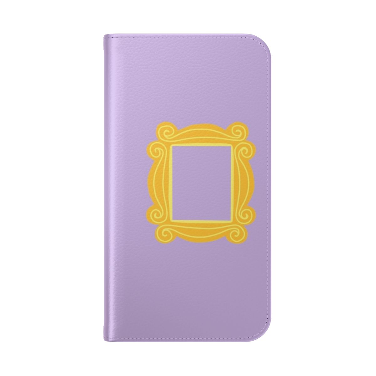 Gold frame flip cover phone case with Friends TV show design - Folded Back