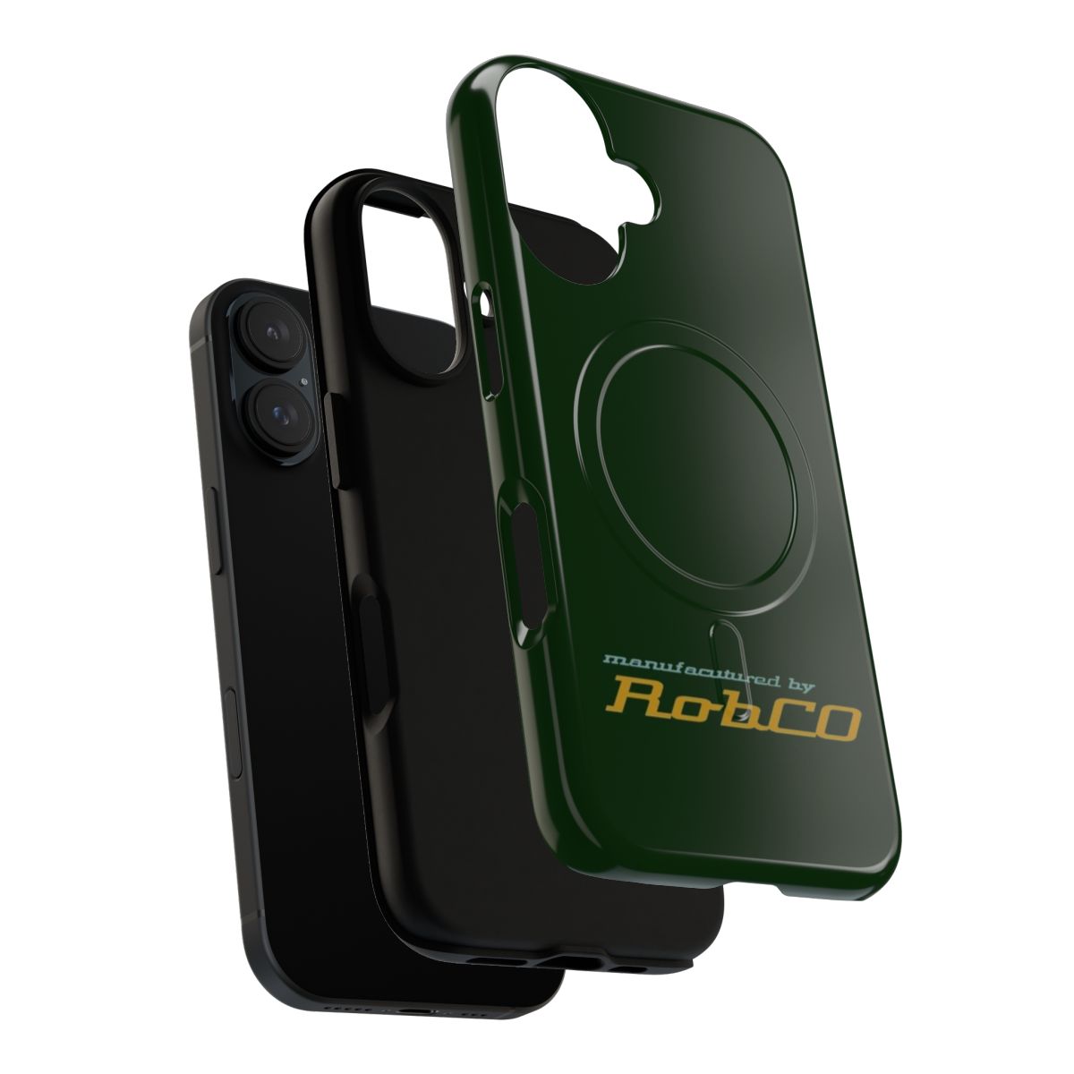 Fallout-Inspired Magnetic Tough Phone Case with RobCo Logo - Layers