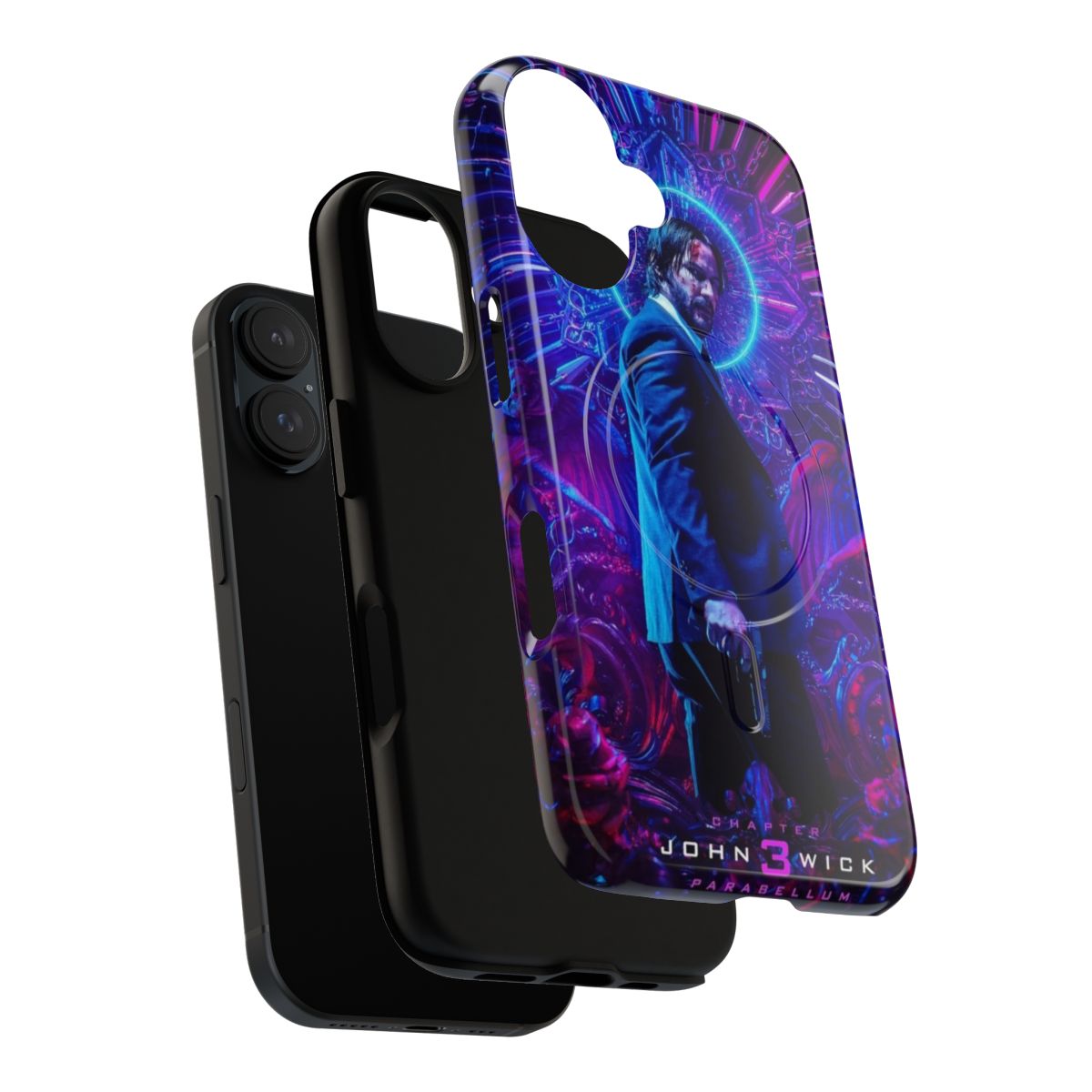 Magnetic tough phone case with John Wick movie-inspired design - Layers