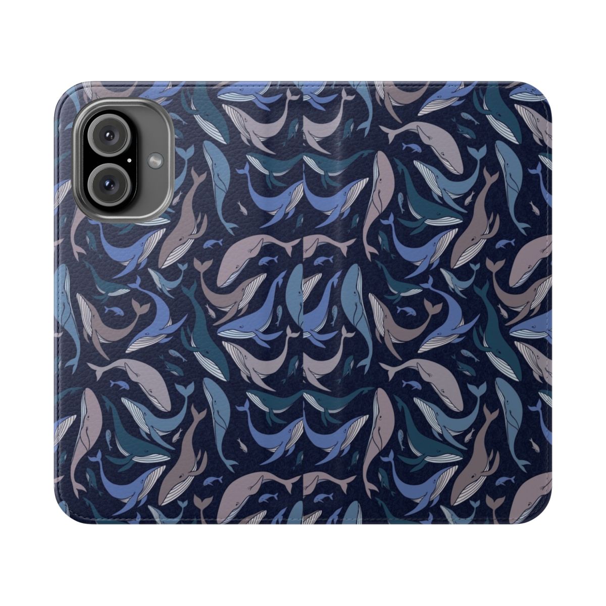 Colorful abstract whale pattern phone case