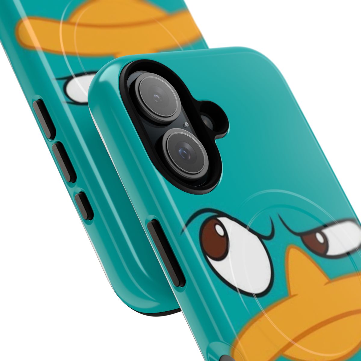 Magnetic tough phone case with Perry the Platypus design - Detail