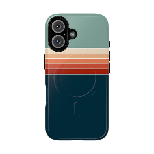 Vintage 70s retro striped pattern on a tough phone case