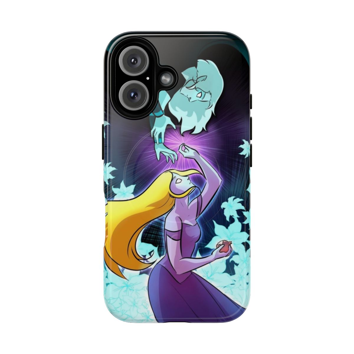 Illustration of Hades and Persephone on a magnetic tough phone case