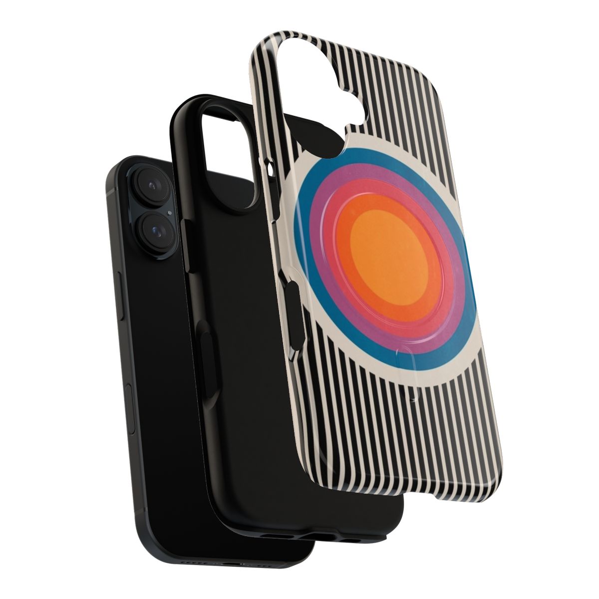 Vibrant, minimalist phone case with abstract art design inspired by the California sun - Layers