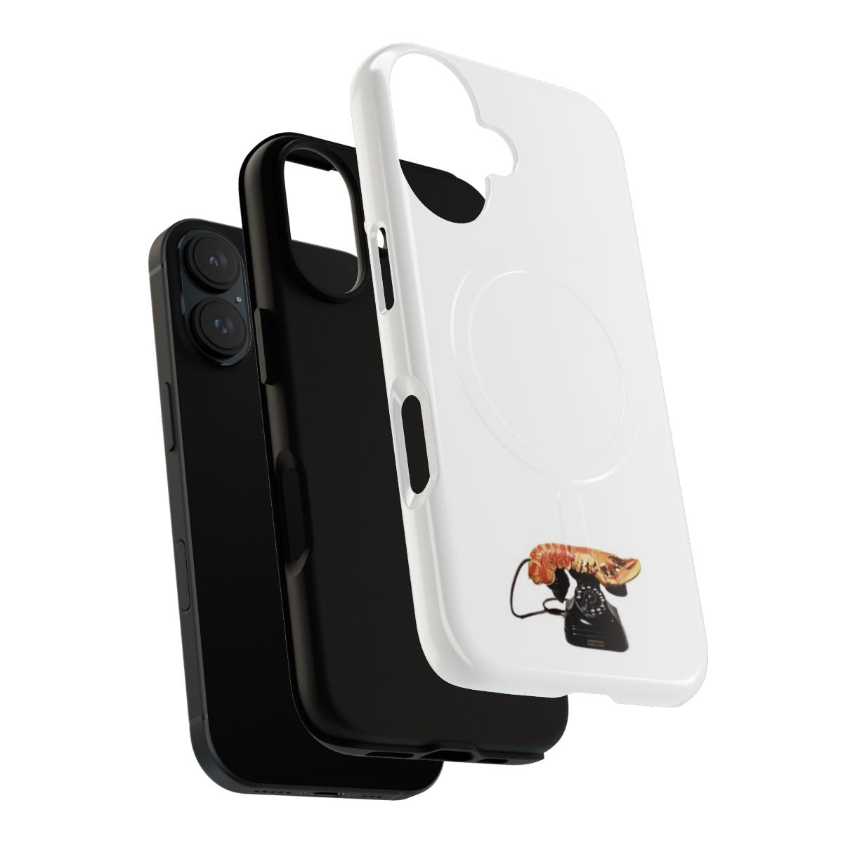 Surrealist-inspired phone case featuring the iconic "Lobster Telephone" by Salvador Dalí - Layers