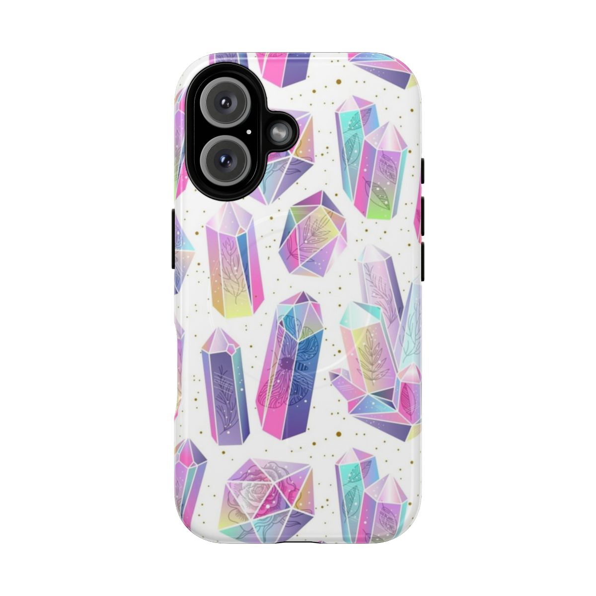 Magnetic phone case with a beautiful floral pattern design for tough protection.