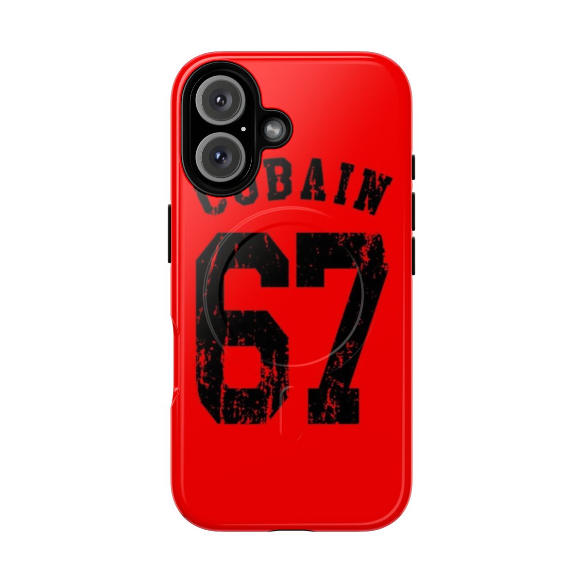 "Cobain 67 Magnetic Tough Phone Case with Nirvana Inspired Design"