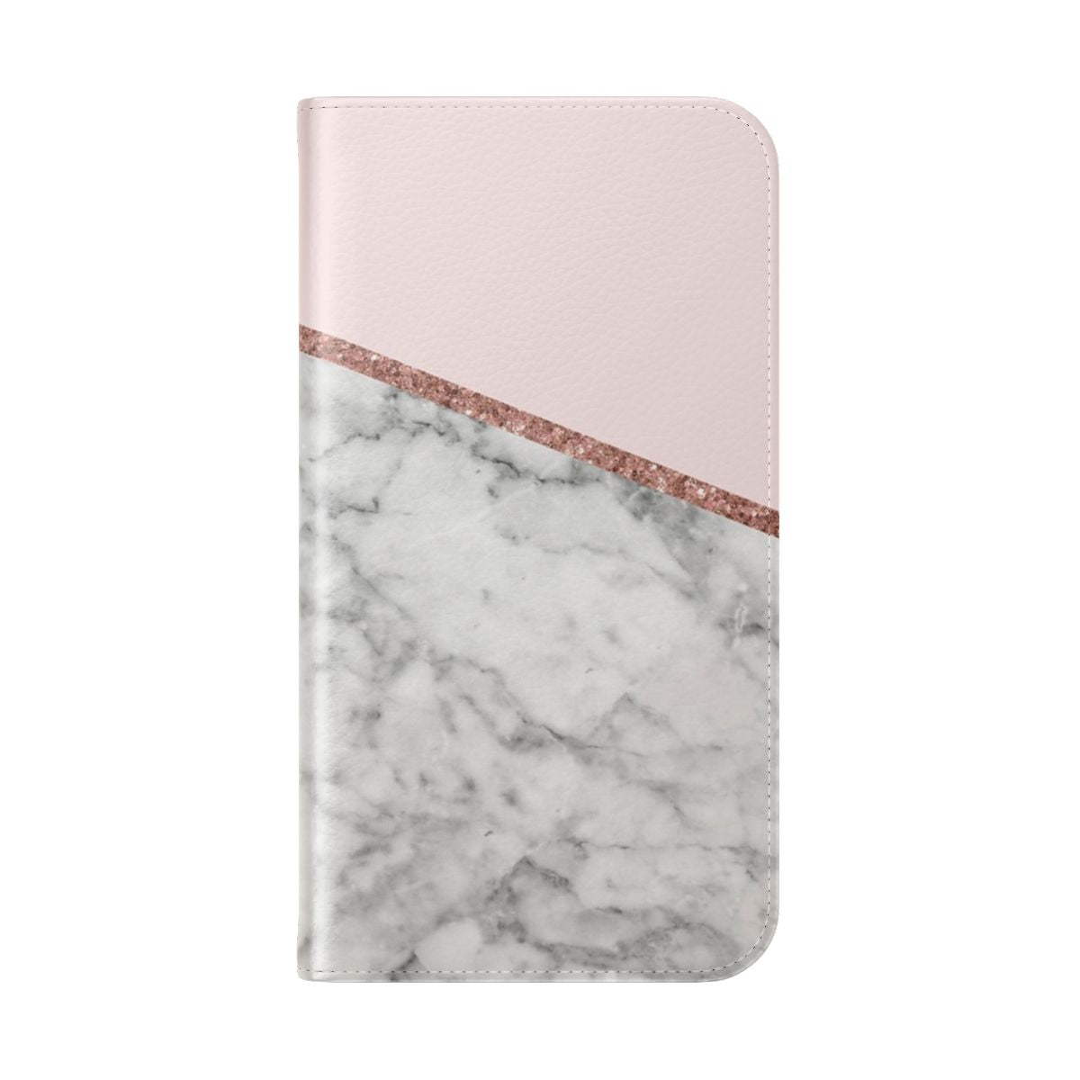 Marble and glitter pattern phone case for women - Folded Back