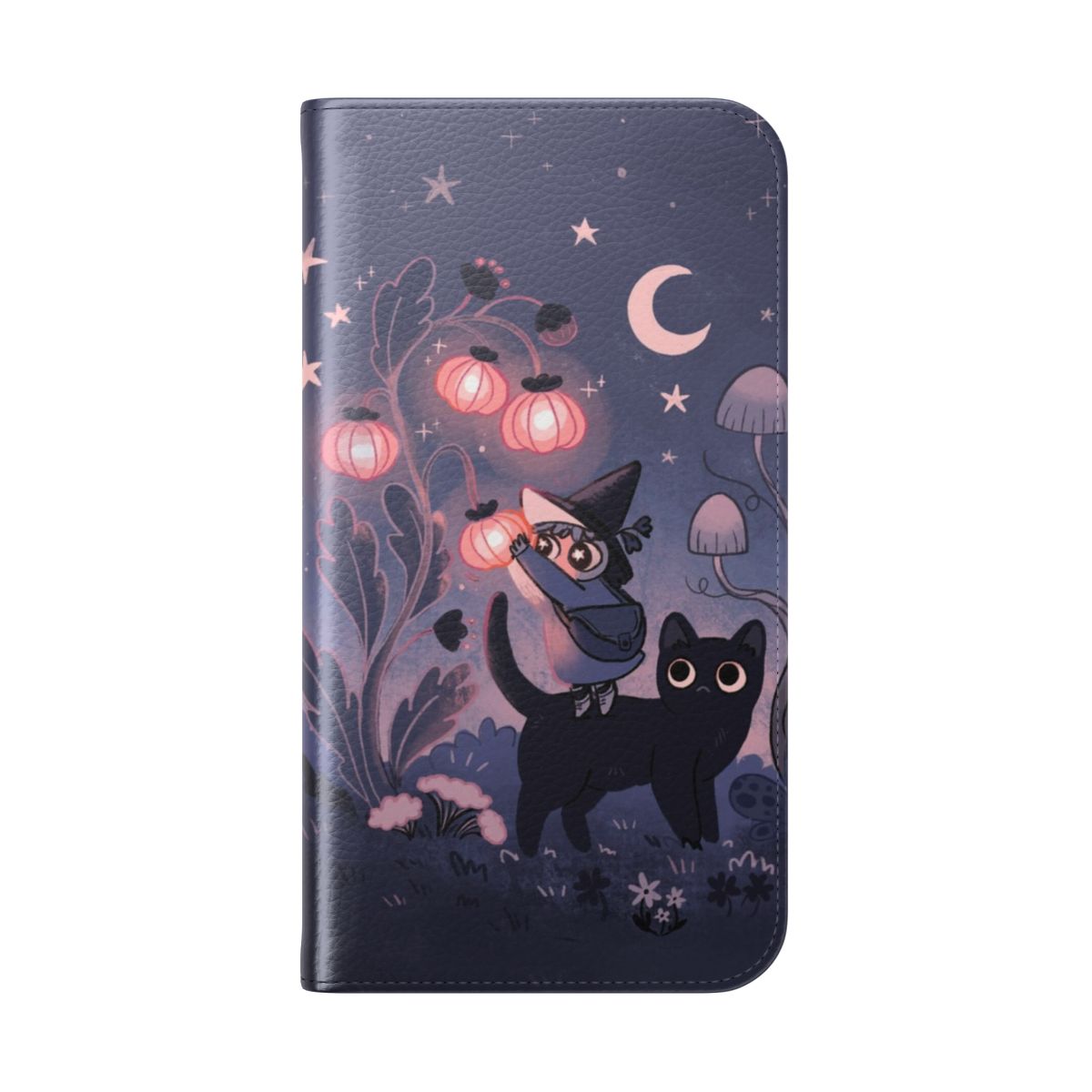 Enchanted fantasy phone case with witchcraft and magical elements - Folded Back