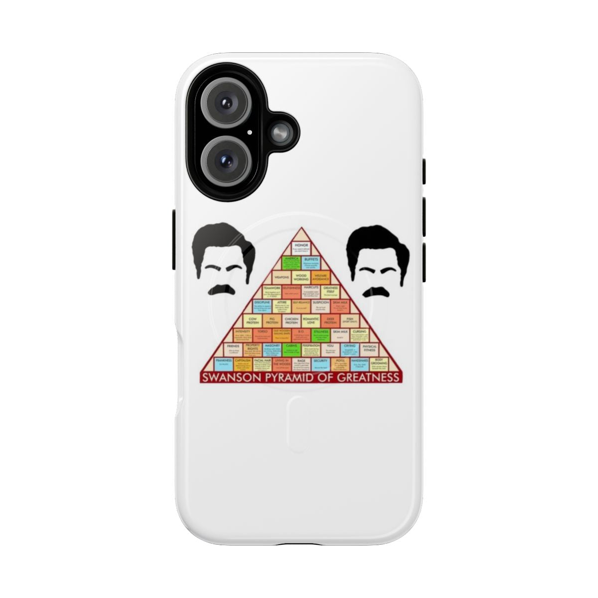 Durable phone case featuring the Swanson Pyramid of Greatness from the TV show Parks and Recreation