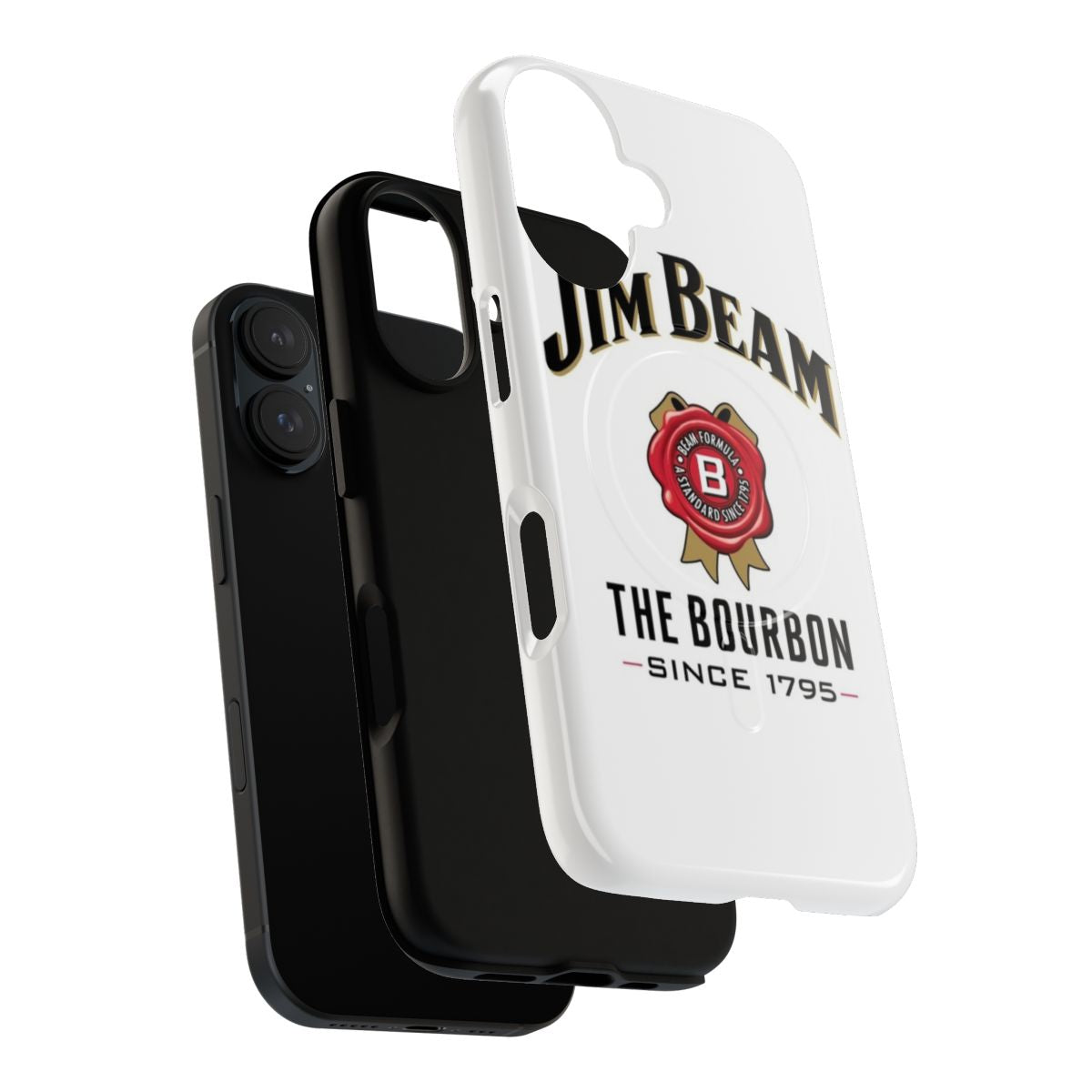 Whiskey-themed magnetic tough phone case with liquor bottle design - Layers