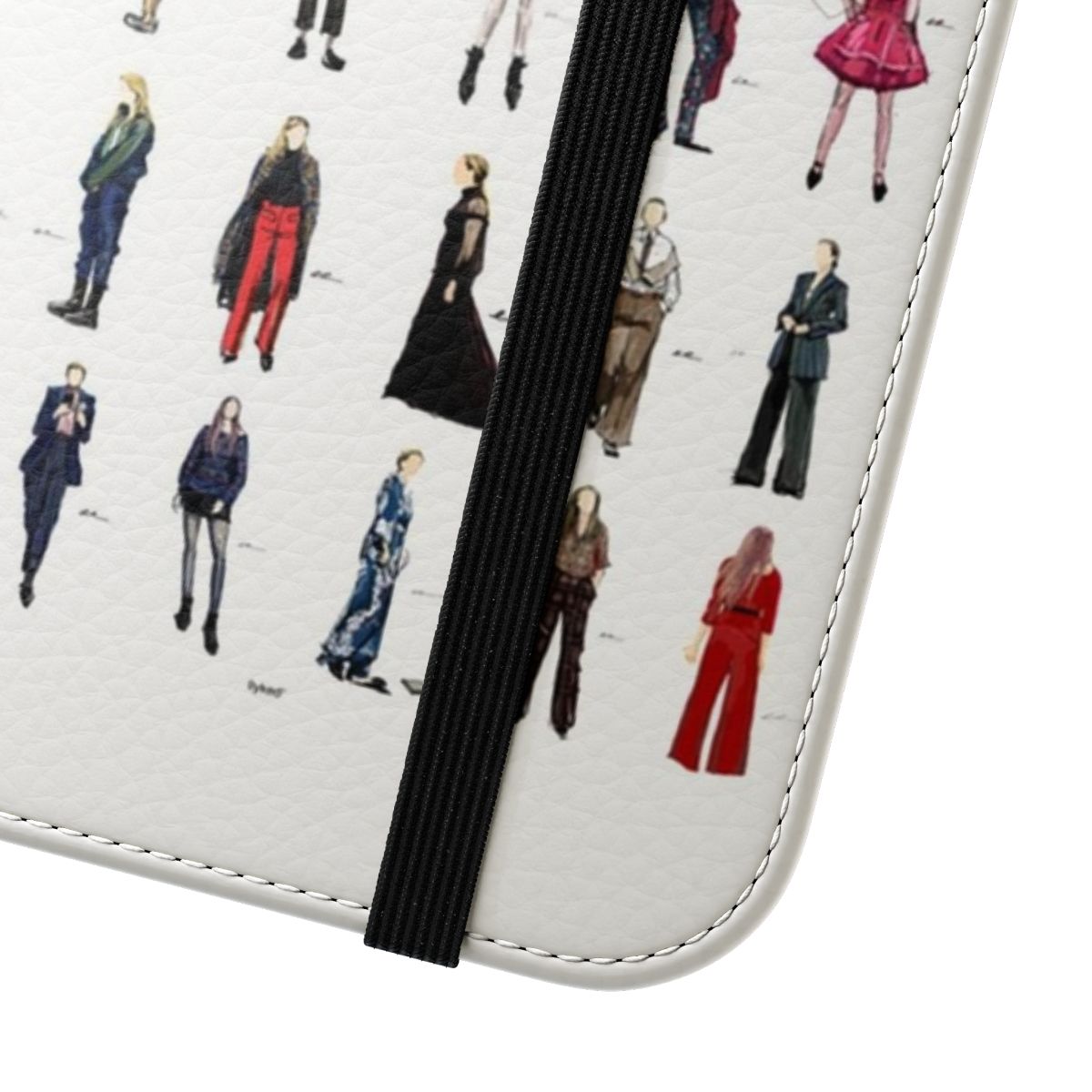 Killing Eve Villanelle-inspired flip cover phone case with fashion-forward design - Close Up