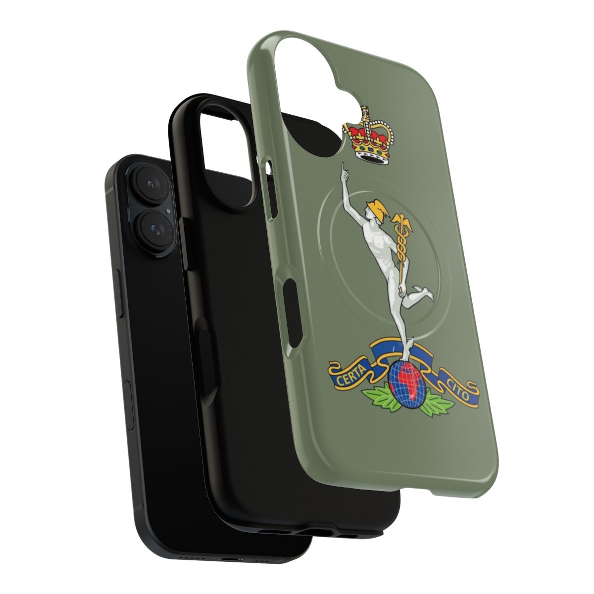 Phone case with Royal Corps of Signals military emblem design - Layers