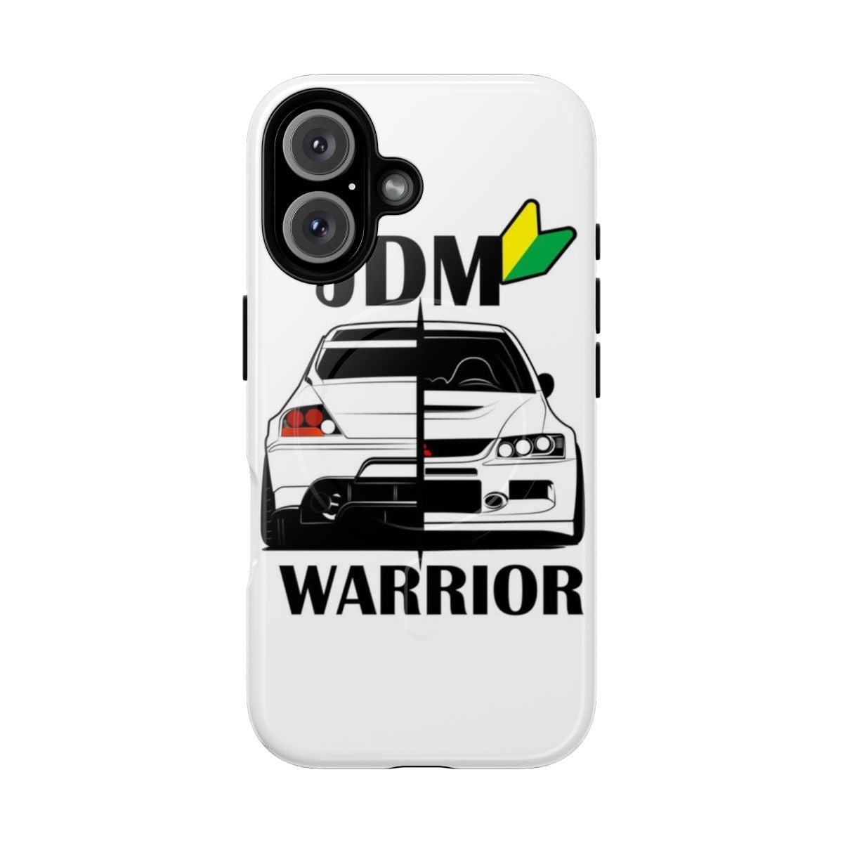 Tough magnetic phone case with JDM-inspired design for Mitsubishi Lancer Evo enthusiasts