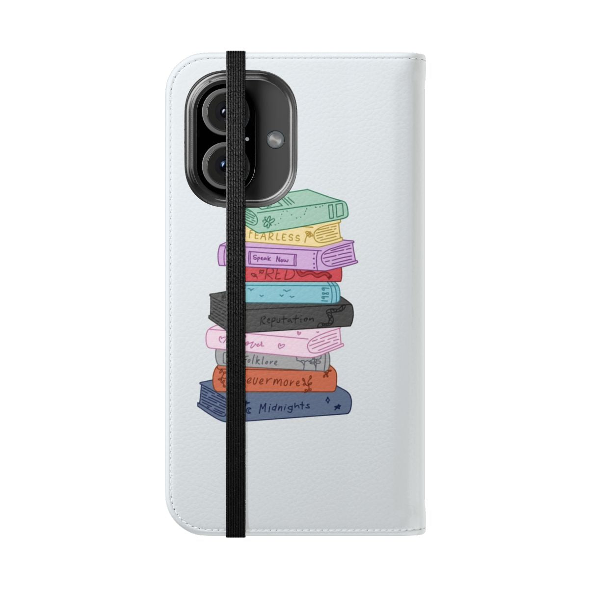 Flip cover phone case with Taylor Swift-inspired design - Folded Front