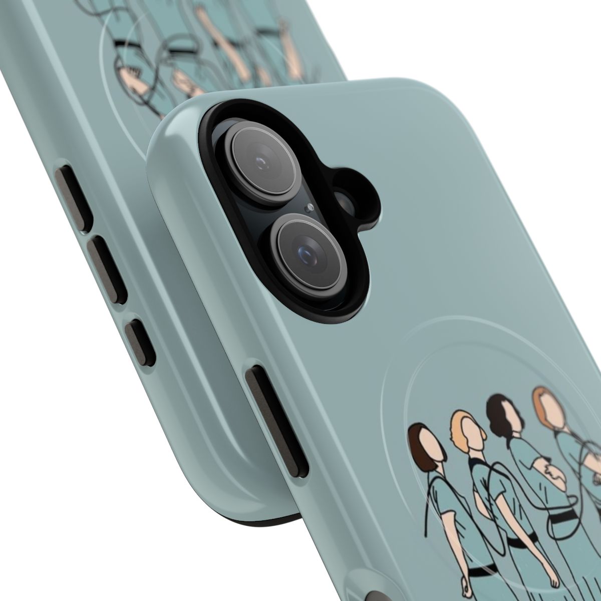 A sleek and durable phone case with a magnetic design, perfect for the independent, feminist-minded woman. - Detail