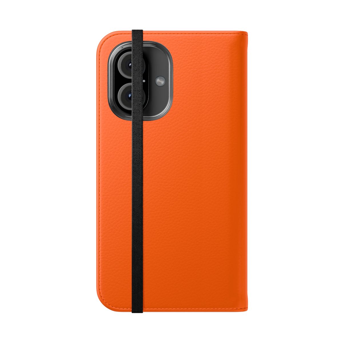 Solid blaze orange minimalist phone case - Folded Front