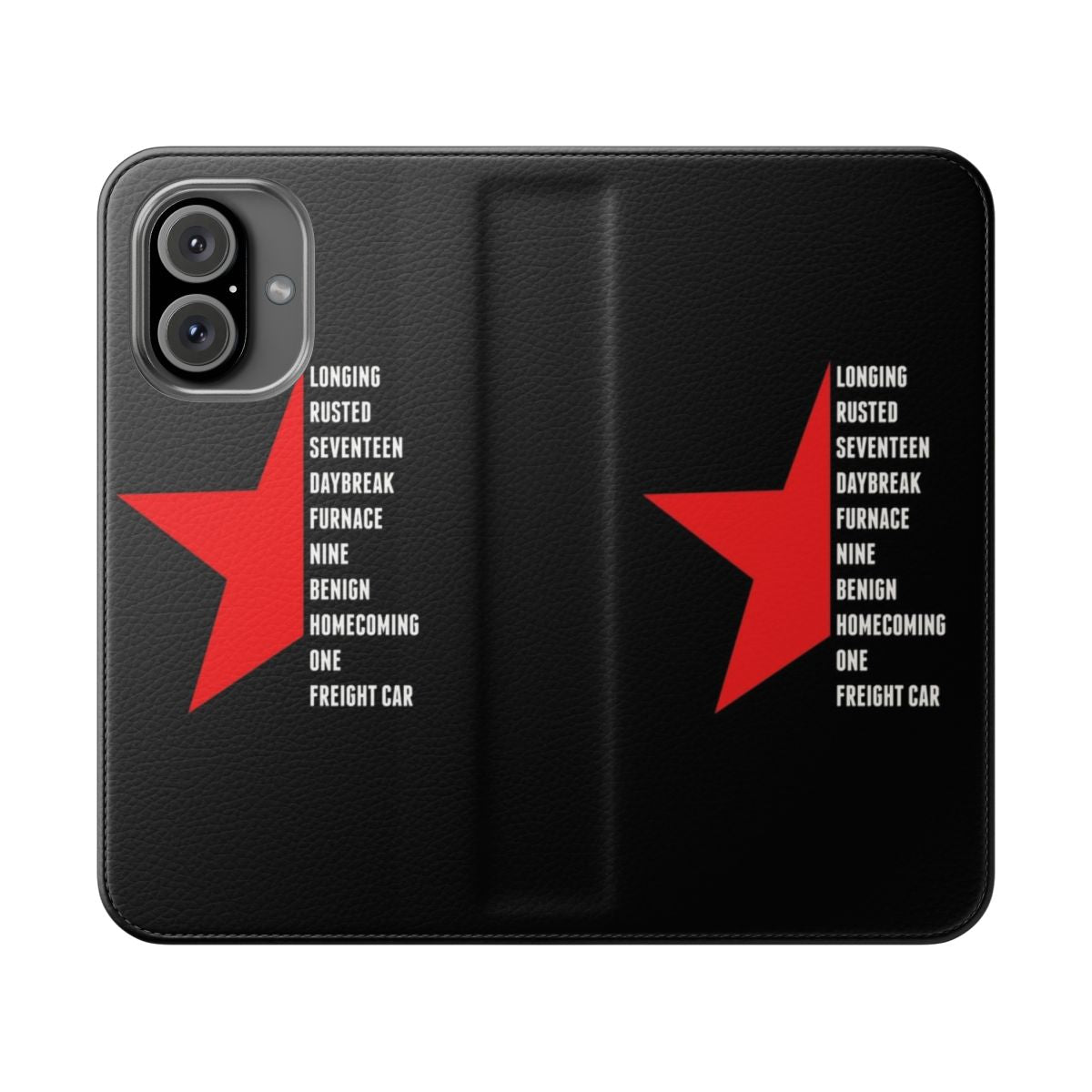 Flip cover phone case design inspired by Marvel's Winter Soldier and Captain America characters