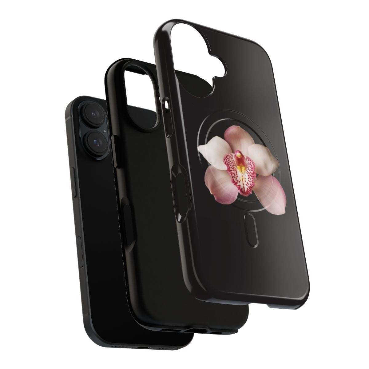 Vibrant Cymbidium Orchid Flower Phone Case - Layers