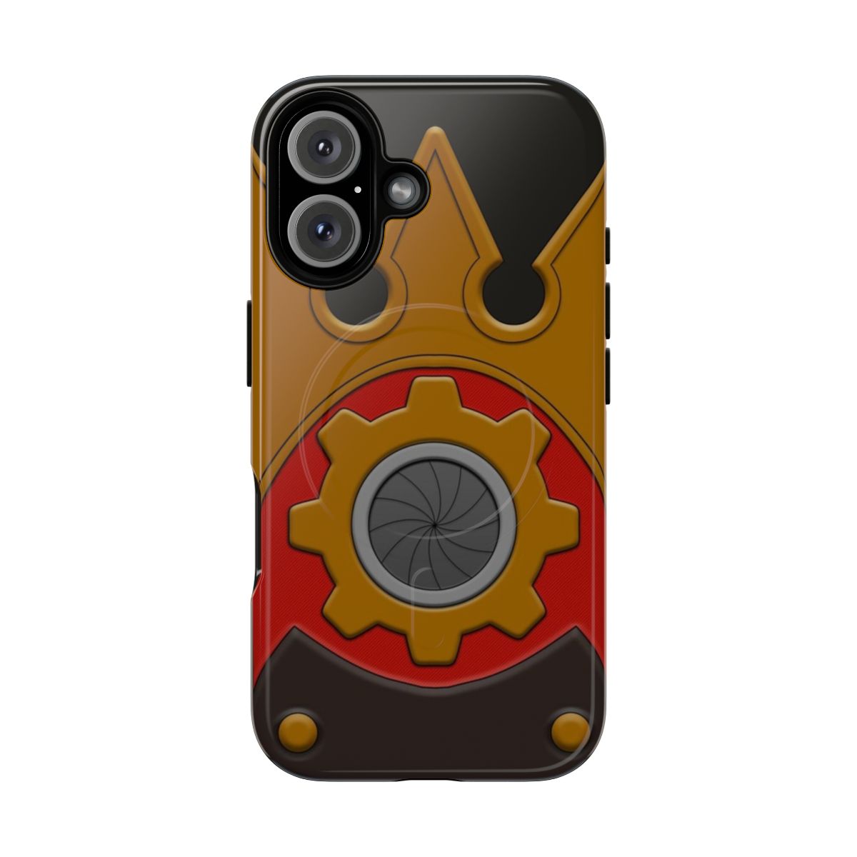 Magnetic tough phone case with lens inspired by the Kingdom Hearts video game series featuring the character Sora.