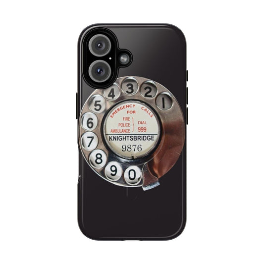 Vintage retro phone case with rotary dial design