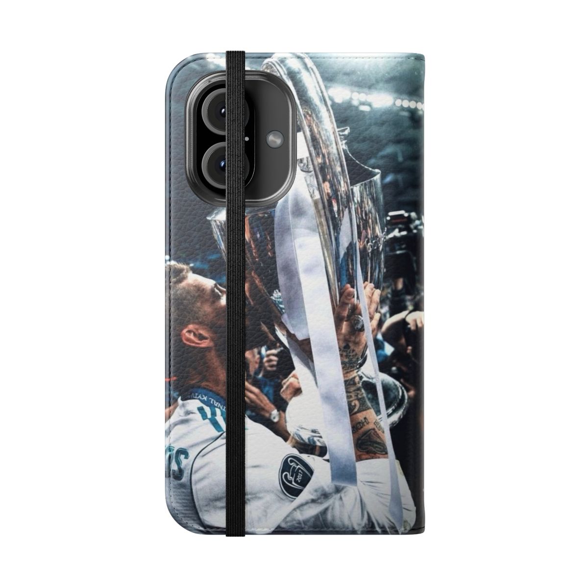 Sergio Ramos Inspired UCL Flip Cover Phone Case - Folded Front