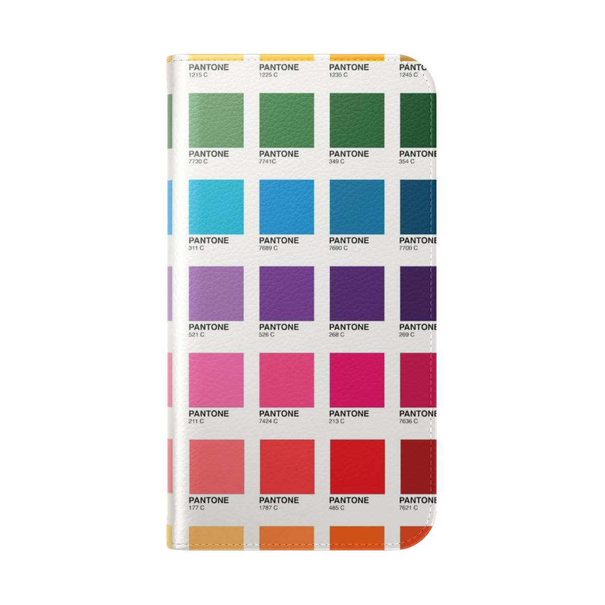 Vibrant and colorful flip phone case cover with Pantone-inspired color shades - Folded Back