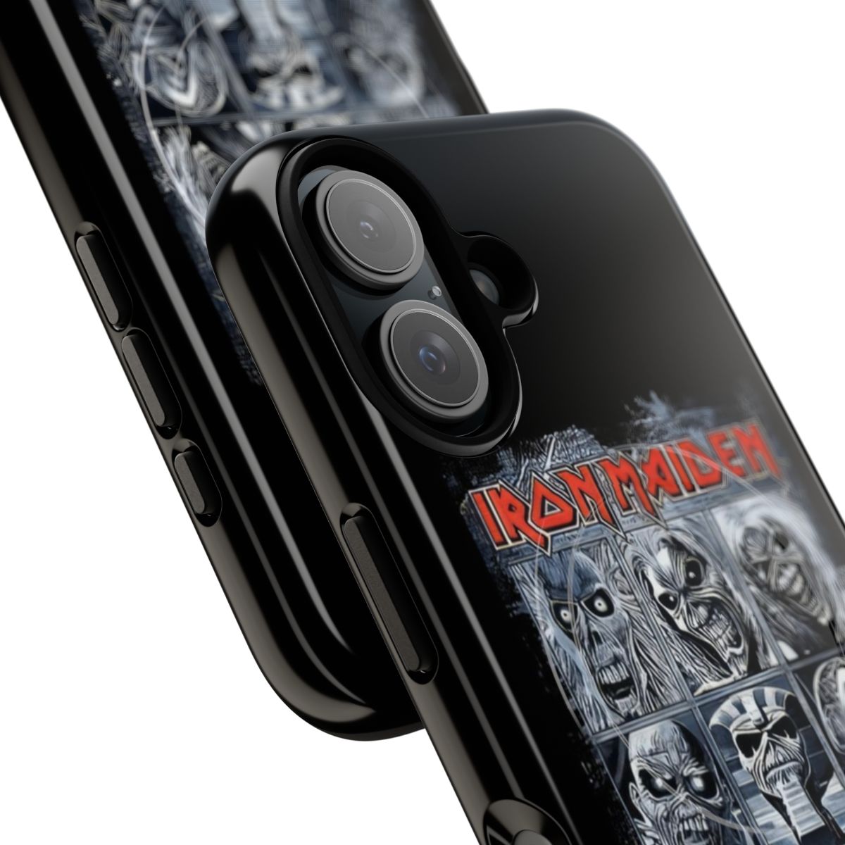 Stylish grey magnetic tough phone cases for Iron Maiden fans - Detail