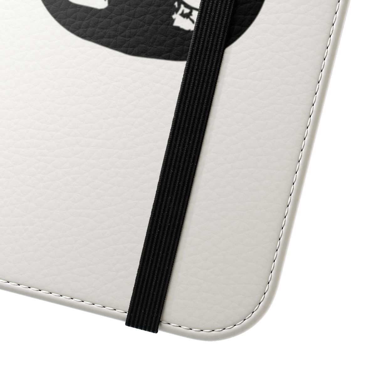 Black and white anchor silhouette design on a phone case cover - Close Up