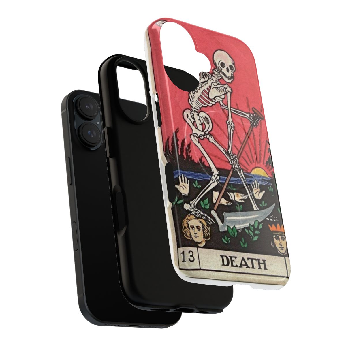 Tarot card death magnetic tough phone case - Layers