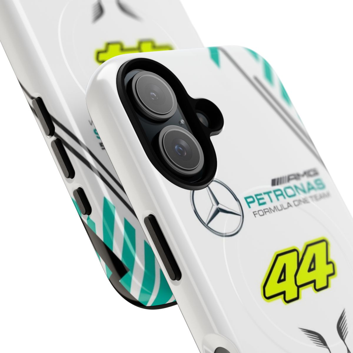 Lewis Hamilton inspired phone case in white color - Detail