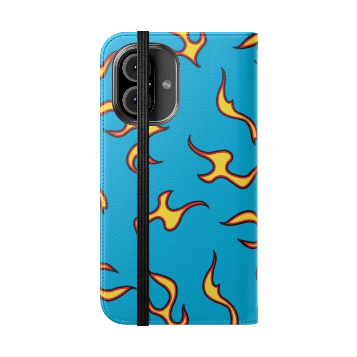 Blue flames and Flognaw Motors design phone case inspired by Tyler the Creator and Odd Future - Folded Front