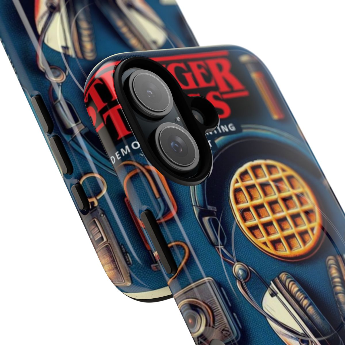 Magnetic tough phone case with Demogorgon-inspired Stranger Things fan art design - Detail