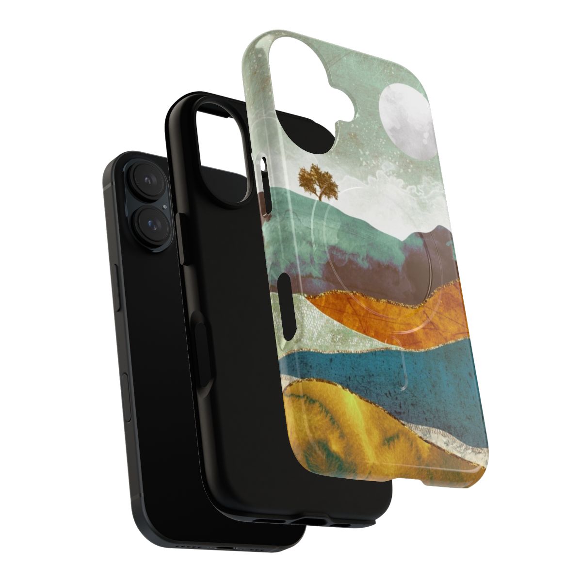 Stunning night floral pattern on a durable and protective phone case - Layers