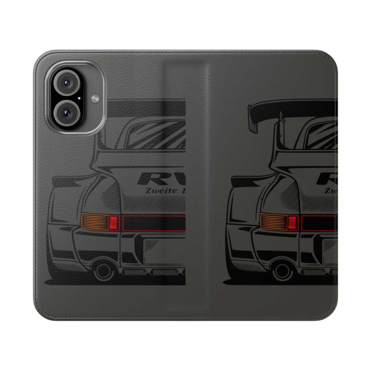 Stylish automotive-themed phone case inspired by the iconic Porsche 911 964 and JDM RWB design