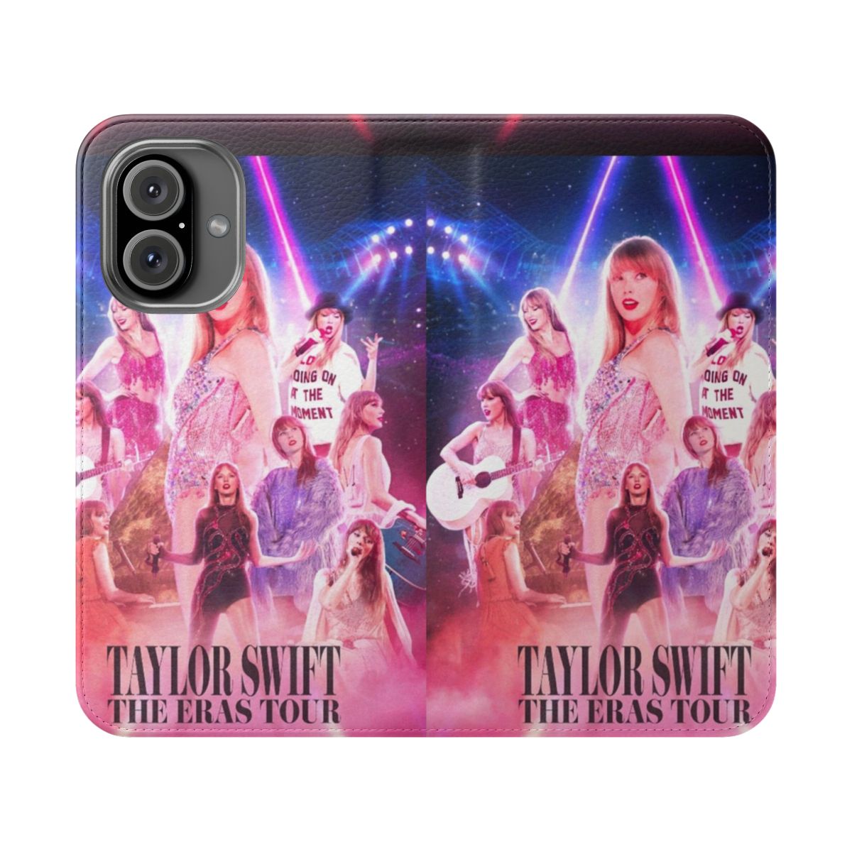 Flip cover phone case with Taylor Swift inspired design